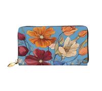 BKTRAVERPT Portafoglio lungo in pelle Hello Hawaii con cerniera, elegante organizer per carte di credito, pochette per donne e uomini, portafoglio per telefono, Motivo stampato in 3D, Taglia unica,