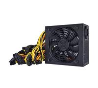 BKUANE 2400W Mining Alimentazione 8GPU per ETH Bitcoin Ethereum Miner con Auto- Controllo della Temperatura Fan PSU, Bold Scheda Grafica Linea