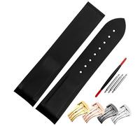 BKUANE Cinturino in gomma da 20 mm 22 mm cinturino in silicone adatto per Omega Watch Band chiusura pieghevole estremità curva orologi da polso cintura, 20mm no buckle, Agata
