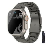 BKUANE Cinturino in titanio per Apple Watch Band Ultra 49 mm 45 mm 41 mm 38 42 mm 44 mm cinturino in metallo Correas iWatch Series 8 7 6 SE 5 4 3 cinturini per orologi, 42/44/45/49mm, Agata