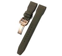 BKUANE Cinturino per orologio da polso in nylon intrecciato con fibbia, adatto per IWC Pilot Mark Portugieser Portofino Bracciale, 21mm, Agata