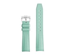BKUANE Per Swatch X Omega Moonswatch Per Seamaster 300 Interfaccia curva Uomo Donna Qualità Sostituisci cinturino 20mm(Light green silver)