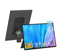 BKVOO Estensore portatile per schermo del computer portatile, 16 pollici, 1200P FHD, display esterno, porta USB-C HDMI, cavalletto rimovibile, monitor da gioco compatibile con Wins Mac, Chrome Dex