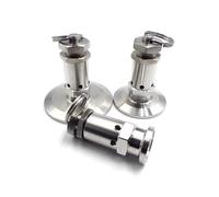 BKYUKJVU 1pc 0.3MPA Fixed 50.5MM Ferrule Tri Clamp1.5-2" Exhaust 304 Stainless Steel Valve Suitable