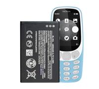 BL-4UL - Batteria compatibile con Nokia BL-4UL, BL-4WL 1800 mAh (3,7 V) per Asha 225, 3310, 3310 3G, modello 2017