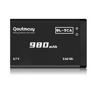 BL-5CA - Batteria agli ioni di litio, 980 mAh, per Nokia 1110, 1111, 1112, 1200, 1208, 1209, 1680C