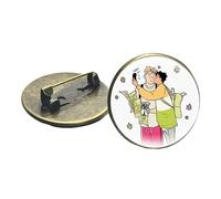 BL Anime Spilla di 19 giorni Mo Guanshan He Tian Jian Yi Manga Cupola in Vetro Distintivi Borsa Gioielli Regali Spilla Cabochon di Vetro Design Attraente, 2.5, Bronzo, Vetro, Metallo, Turchese