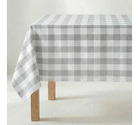 BL BELUM | Tovaglia Vichy grigio antimacchia cotone 200 x 140 cm extra morbida - Tovaglia a quadri impermeabile, antibatterica ed ecologica, ideale per interni ed esterni