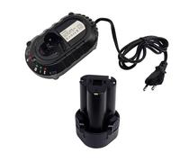 BL1013 - Batteria di ricambio per Makita 10,8 V agli ioni di litio + caricatore DC10WA compatibile con Makita BL1013 BL1014 DF030D DF330D LCT203W TD090D, 194550-6 194551-4 194588-195333332-9 Strumenti