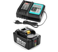 BL1850B 18V 5,0Ah ricambio per Batteria 18V e caricabatterie, compatibile con motosega a Batteria MAK DUC355Z DUC353Z DDF485Z DHP487Z, per Radio DMR112 DMR115 BL1830B DC18RC