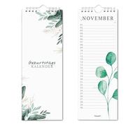 blaash® Calendario di compleanno indipendente dall'anno | con il calendario di compleanno dell'anno non dimenticherà il compleanno | calendario senza anno | calendario di compleanno sempre colorato