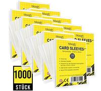 blaash® Card Sleeves | 1000 Premium - Custodie | Buste trasparenti per tutte le comuni carte da gioco e da collezione come YuGiOh, MTG, Match Attax| Standard Penny Soft Sleeves | 67 x 94 mm
