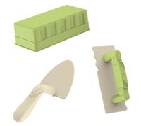 Blablablalu 3Pcs Sand Toys, Plastic Toy Bricks with Smoothing Tools, Sand Castle Building Kit for Boys, GirlsSand Box Toys