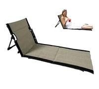 Blablablalu Beach Lounge Chair, Portable Folding Beach Lounger with Back Support, Stable & Lightweight Camping Chairs for Fishing Hiking CampingBeach Lounge Chair