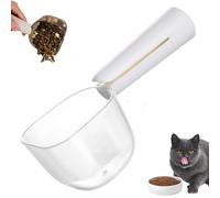 Blablablalu Pet Food Scoop 90-120g Cat & Dog Food Scoop with Scale & Sealing Slot Easy Wash Sturdy ABS Measuring Cup for Pet OwnerPet