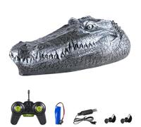 Blablablalu Testa di Alligatore di Telecomando 2, 4 GHz RC Boat 12.6 '' Lifele -Floating Crocodile Head Decoy Impermeabile ＆ Remoti Remote Control Boat Regank Gifts per Ragazzi Floating Alligator
