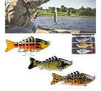 Blaciokamith Fishing Lures, Fishing Gear - Bionic Swimming Bait, 3D Lifelike Bionic Swimming Lure for All Kinds of Fishings Waters, Great for Beginners & Pros, Easy to Use (3Pcs D)