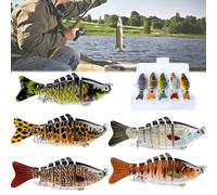 Blaciokamith Fishing Lures, Fishing Gear - Bionic Swimming Bait, 3D Lifelike Bionic Swimming Lure for All Kinds of Fishings Waters, Great for Beginners & Pros, Easy to Use (5Pcs C)