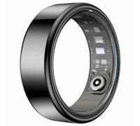 (Black #12 21.5mm, Multicolor) R99 Smart Ring with Charging Case Support Heart Rate, Blood Oxygen, Sleep Monitoring - Black #8 18.2
