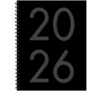 Black 2026 8.5 X 11 Weekly Monthly Softcover Planner
