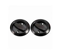 (Black) 2pcs 304 Stainless Steel Fire Proof Rustproof Anti-theft Hidden Door Handles Doorknobs For Sliding Door