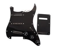 Black 3 Ply Sss Dual Rail Pickup Pickguard Per Chitarra Precablati Caricati Per Chitarra Elettrica A 11 Fori