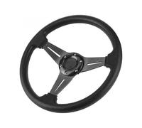(Black) 350mm Deep Dish Steering Wheel, Sport Steering Wheel, Racing Steering Wheel For Car Universal Modified Accessory (red)