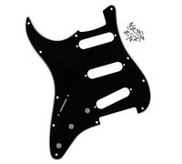 Black 3Ply Left Handed Pickguard Single Coil SSS Piastra antigraffio per chitarra elettrica a 11 fori con viti Professionale Battipenna per Chitarra Elettrica