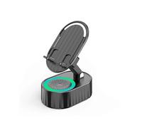(Black) 5 in 1 Mobile Phone Holder Wireless Induction Audio Bluetooth Speaker Phone Holder