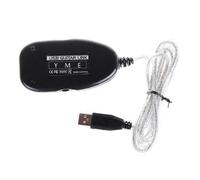 (Black) 6.3mm Jack to USB Guitar Link Cable Adapter Guitar to PC MAC Recording Playback BLACK AND WHITE