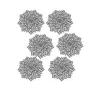 Black 6 Pack Rose Gold Metallic Round Placemats Laminated Vinyl Leaf Dining Table Decorative