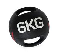 Black 6kg Dual-Handle Gravity Fitness Ball Used for Core Training Weight Training Throwing Training with Leak-Proof Air Nozzle