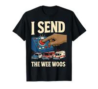 Black 911 Dispatcher Send The Wee Woos Six Afro-Americano Maglietta