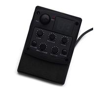Black Acoustic Guitar Preamp Piezo Pickup 3-Band EQ Equalizer LED Tuner Accessori per Chitarra Acustica (Color : 02)