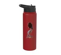 Black Adam Profile Poster With Logo Stainless Steel Insulated Water Bottle