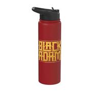 Black Adam Stylized Block Logo Stainless Steel Insulated Water Bottle