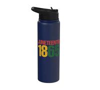 Black African American Juneteenth 1865 Stainless Steel Insulated Water Bottle