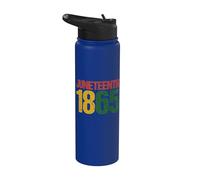 Black African American Juneteenth 1865 Stainless Steel Insulated Water Bottle
