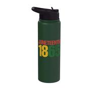 Black African American Juneteenth 1865 Stainless Steel Insulated Water Bottle