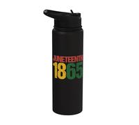 Black African American Juneteenth 1865 Stainless Steel Insulated Water Bottle