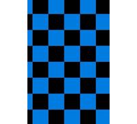 Black and Blue Checkered NOTEBOOK - 6x9 inches Ruled Line with 120 Pages