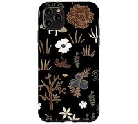 Black and Brown Cottagecore Mushroom Fall Nature Moss Custodia per iPhone 11 Pro Max