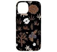 Black and Brown Cottagecore Mushroom Fall Nature Moss Custodia per iPhone 14