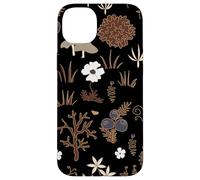 Black and Brown Cottagecore Mushroom Fall Nature Moss Custodia per iPhone 14 Plus