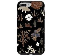 Black and Brown Cottagecore Mushroom Fall Nature Moss Custodia per iPhone 7 Plus/8 Plus