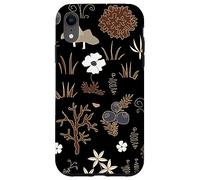 Black and Brown Cottagecore Mushroom Fall Nature Moss Custodia per iPhone XR