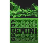 Black and Green Fire Flame Gemini (Zodiac Sign): Blank 120 Page Lined Journal/Notebook/Poetry/Lyric Book