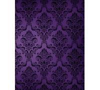 Black and Purple Gothic Damask Pattern Sketchbook - Cream Color Interior Sketch Pages for Gothic Art - Sketch Pages Numbered: A Perfect Gift for ... - Draw Gothic Skulls, Vampire, Bats, Patterns