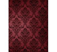 Black and Red Gothic Damask Pattern Sketchbook - Cream Color Interior Sketch Pages for Gothic Art - Sketch Pages Numbered: A Perfect Gift for Anyone ... - Draw Gothic Skulls, Vampire, Bats, Patterns