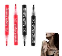 Black and White Acrylic Paint Pens, Acrylic Paint Markers Extra Fine, Medium Tip, Waterproof Paint Pens for Rock Painting Ceramic Glass Canvas Mug Metal Wood DIY Supplies